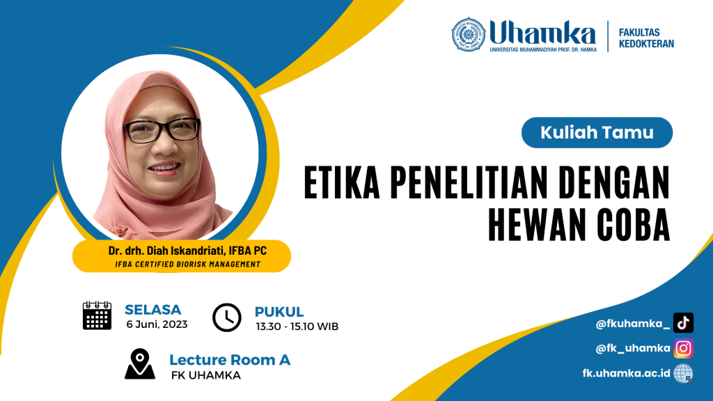 kuliah tamu 'etika penelitian dengan hewab coba'